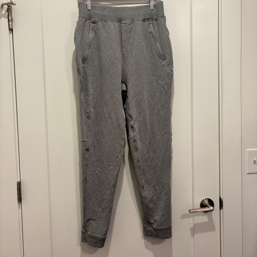 Lululemon City Sweat Joggers Heathered Grey Cotton Blend Pants Size M